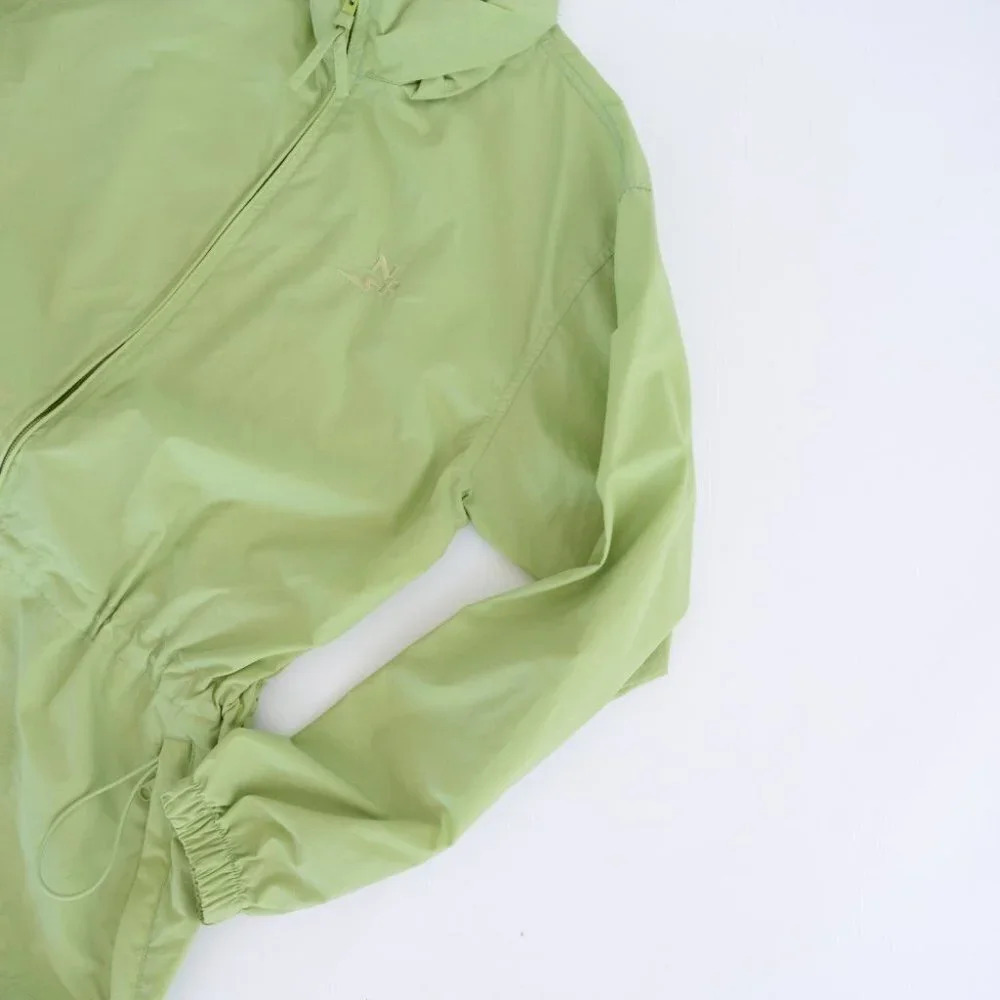 Vintage Northern Reflections Green Raincoat Zip up with Hood Drawstring Jacket S - Picture 14 of 16